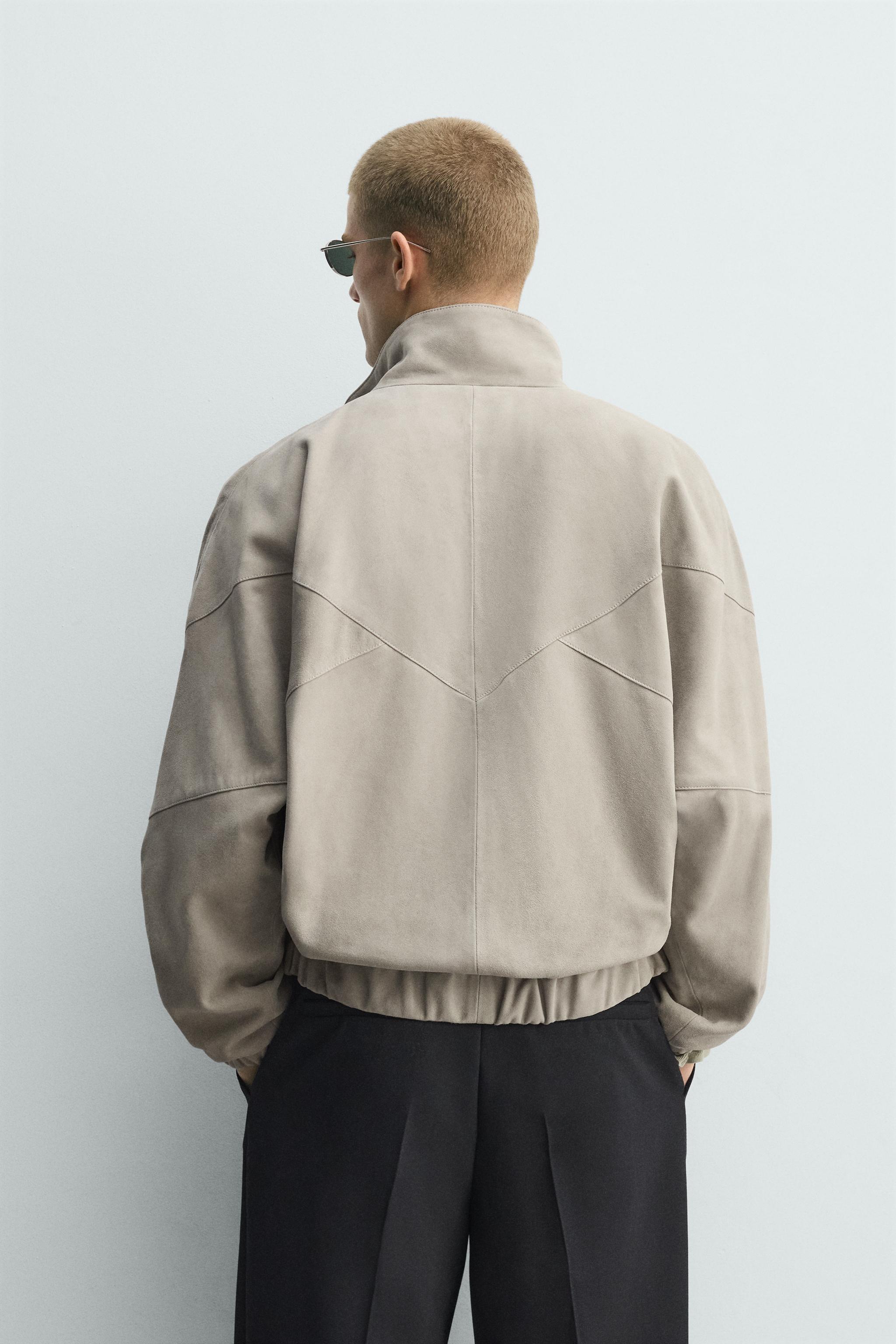 RELAXED FIT SUEDE LEATHER JACKET